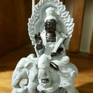 Samantabhadra Buddhist Deity & Elephant Statue